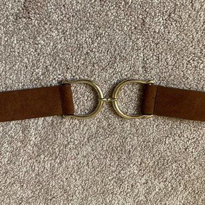 Brown H&M Belt with Gold Buckle Size XS with tags